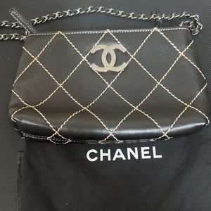 Chanel Wild Stitch leather pochette